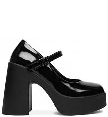 Półbuty na obcasie JENNY czarne damskie 