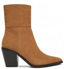 Botki na słupku JENNY beżowe 