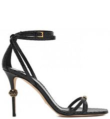 Sandały na szpilce Elisabetta Franchi czarne