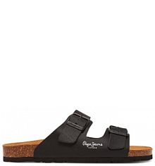 Klapki Pepe Jeans czarne damskie 