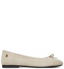 Baleriny Tommy Hilfiger beżowe damskie 