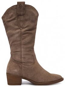 Kozaki na obcasie Tamaris brązowe 