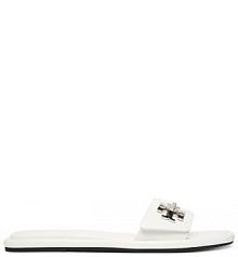 Klapki Tory Burch białe damskie 