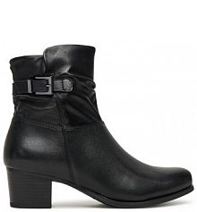 Botki na słupku Caprice czarne 