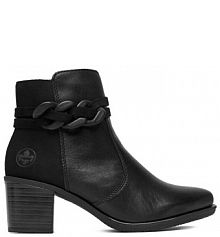 Botki na słupku Rieker czarne 