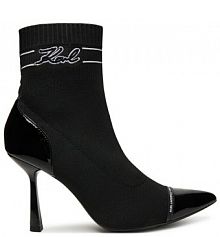 Botki na szpilce KARL LAGERFELD czarne 