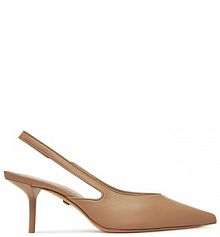 Sandały na szpilce Max Mara brązowe