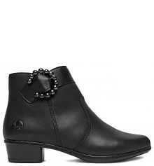 Botki na słupku Rieker czarne 