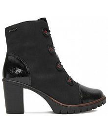 Botki na słupku Rieker czarne 