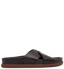 Klapki Clarks brązowe męskie 