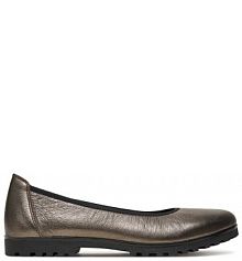 Baleriny Caprice złote damskie 