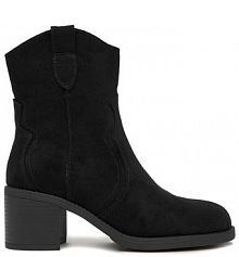 Botki na słupku JENNY czarne 