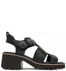 Sandały na słupku Ara czarne 