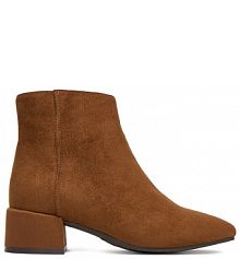 Botki na słupku Clara Barson bordowy 