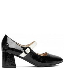 Półbuty na obcasie Rieker czarne damskie 