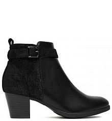 Botki na słupku Clara Barson czarne 