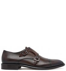 Półbuty wizytowe BOSS brązowe męskie 