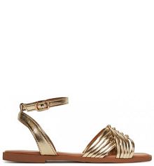 Sandały Clara Barson złote damskie 