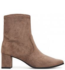 Botki na słupku Caprice brązowe 