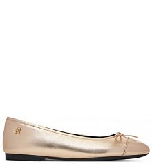 Baleriny Tommy Hilfiger złote damskie 