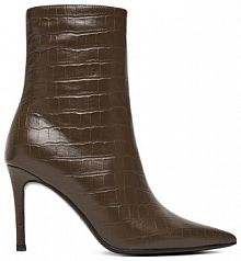 Botki na szpilce Eva Minge brązowe 
