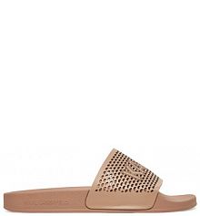 Klapki KARL LAGERFELD beżowe damskie 