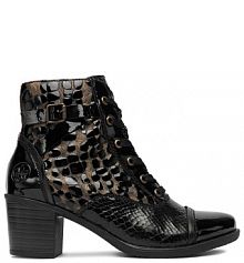 Botki na słupku Rieker czarne 