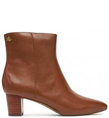 Botki na słupku LAUREN RALPH LAUREN brązowe 