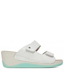 Klapki Berkemann srebrne damskie 