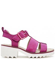 Sandały na słupku Ara różowe 
