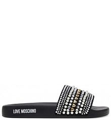 Klapki LOVE MOSCHINO czarne damskie 