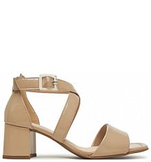 Sandały na słupku Ara beżowe 