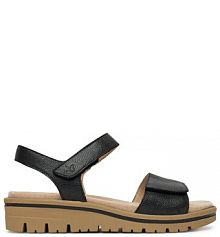 Sandały na koturnie Caprice czarne 