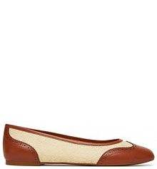 Baleriny LAUREN RALPH LAUREN beżowe damskie 