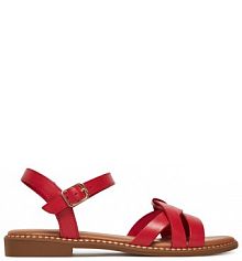 Sandały Lasocki czerwone damskie 