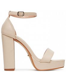 Sandały na słupku DeeZee écru 