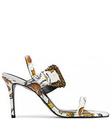 Sandały na szpilce Versace Jeans Couture białe 