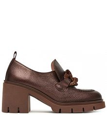 Półbuty na obcasie Hispanitas brązowe damskie 