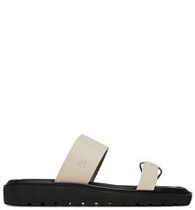 Klapki Calvin Klein Jeans écru damskie 