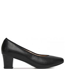 Półbuty na obcasie Rieker czarne damskie 