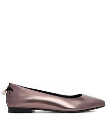 Baleriny Lasocki srebrne damskie 