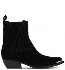 Botki na słupku Guess czarne 