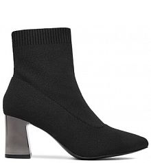 Botki na słupku JENNY czarne 