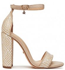 Sandały na słupku DeeZee beżowe 