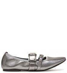 Baleriny DKNY srebrne damskie 