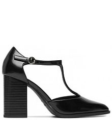 Półbuty na obcasie JENNY czarne damskie 