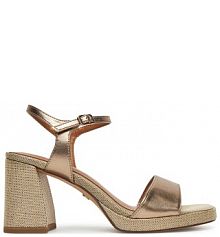 Sandały na słupku Tamaris złote 