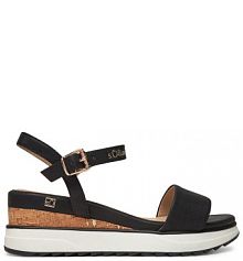 Sandały na koturnie s.Oliver czarne 