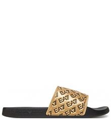 Klapki EA7 Emporio Armani złote męskie 