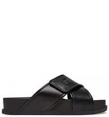 Klapki Armani Exchange czarne damskie 